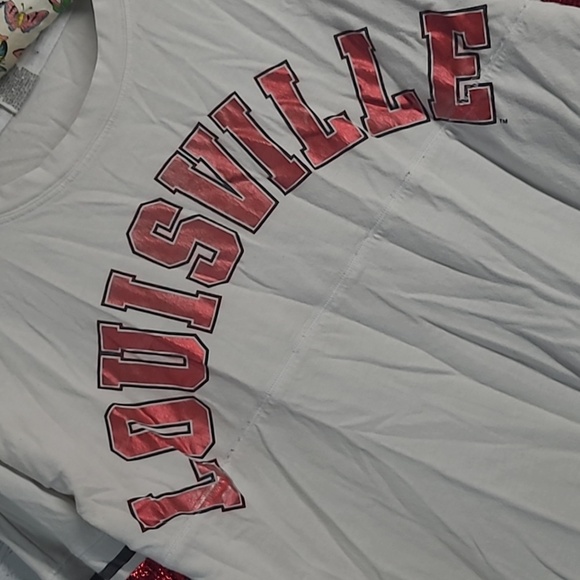 2015 Victoria's Secret PINK Sequins Louisville Cardinals Cards Long Sleeve Sz S - Picture 9 of 17